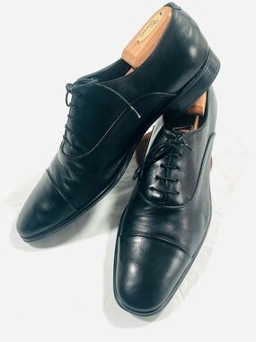 Salvatore Ferragamo Oxford Lace Up Toe Cap Dress Shoes